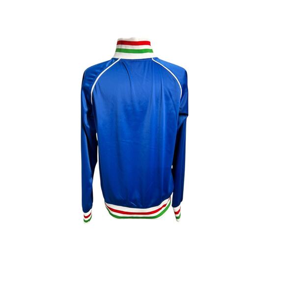 Italia Track Jacket Vintage-Style From Italy Royal Blue Retro Women's Small - Picture 2 of 8